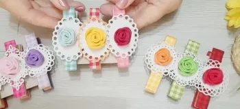 تزئین گیره های ساده و تبدیل آن به هدیه ای زیبا!