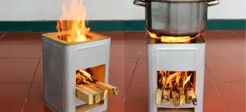 آموزش ساخت اجاق هیزمی ساده با جعبه آهنی!