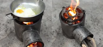 ساخت اجاق هیزمی ساده با قوطی حلبی!