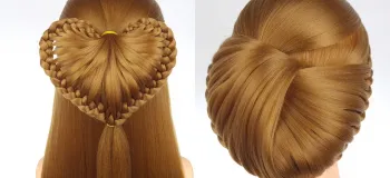 مدل موی ساده و آسان / مدل موی نیمه باز متفاوت به راحتی در خانه