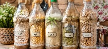 با بطری نوشابه دورریختنی، جای حبوبات شیک و کاربردی بسازید؛ ایده ای خلاقانه و کم هزینه برای نظم دادن به آشپزخانه
