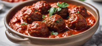 خورشت داود پاشا با گوشت چرخ کرده؛ غذای اصیل لبنانی با کوفته های کوچک و سس اناری خوش رنگ