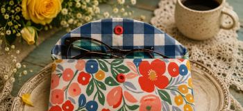 آموزش دوخت جا عینکی پارچه ای با درِ قابلمه؛ یک کاردستی خلاقانه و کاربردی!