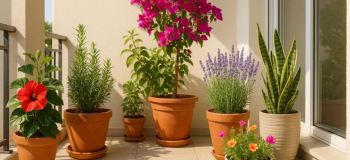 چه گیاهانی برای بالکن رو به جنوب مناسب هستند؟ ۱۲ گیاه مقاوم به آفتاب و گرما