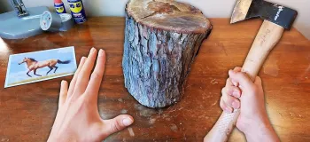 آموزش کنده کاری روی چوب به عجیب ترین حالت ممکن!