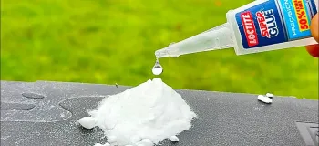 چسب قطره ای و جوش شیرین/ چسب را روی جوش شیرین بریزید و با نتایج شگفت زده شوید!
