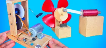 ساخت مدل های شگفت انگیز پروژه های علمی DIY با موتورهای DC و مواد بازیافتی!