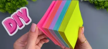 کاردستی کاغذی آسان با کاغذ یادداشت چسبدار/ چگونه گل های کاغذی آسان بسازیم؟!