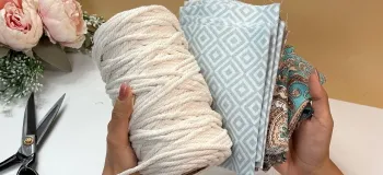 ایده شیک ساخته شده از پارچه و طناب های اضافی برای مکرومه!