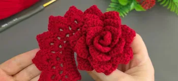 آموزش بافت گل رز قدم به قدم، سریع و آسان !