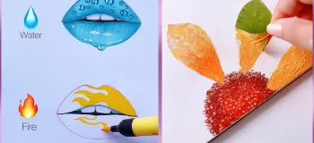 ۱۴ ترفند هنری خلاقانه آسان برای وقتی که حوصله تان سر رفته | آموزش نقاشی برای مبتدیان