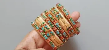 النگوهای بسیار زیبا با نخ ابریشم و سنگ کوندان به سبک هندی!
