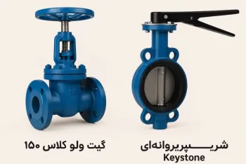 انتخاب هوشمندانه تجهیزات صنعتی: چرا گیت ولو کلاس ۱۵۰ و شیر پروانه ای KEYSTONE بهترین گزینه اند؟
