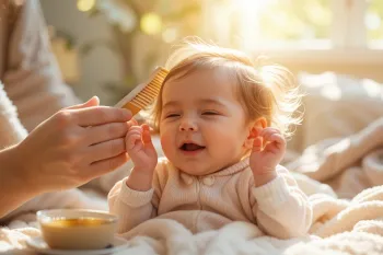 براق کردن موهای نوزاد با چند روش خانگی