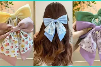 آموزش درست کردن اسکرانچی پاپیون برای موی دم اسبی