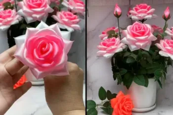 آموزش ساخت گلهای رز رنگارنگ با ربان – ساخت در چند دقیقه به روشی ساده