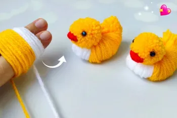 نحوه ساخت جوجه اردک با ضایعات کاموا