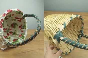 نحوه دوخت آستر به سبد حصیری / روشی ساده و آسان