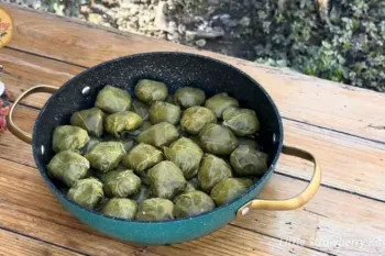 طرز تهیه دلمه / آموزش پخت + پیچاندن دلمه برگ مو