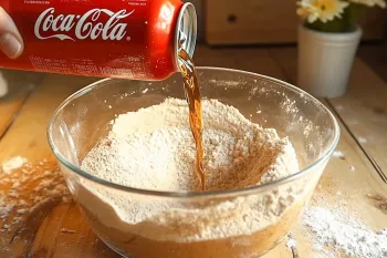 نوشابه را به آرد اضافه کنید / طرز تهیه نان صبحانه با آرد و نوشابه