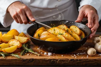 طرز تهیه سیب زمینی رستورانی مثل سرآشپزهای حرفه ای