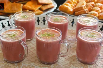 طرز تهیه قیماق چای افغانی با شیر و چای سبز