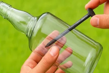 روشی ساده برای سوراخ کردن بطری شیشه ای