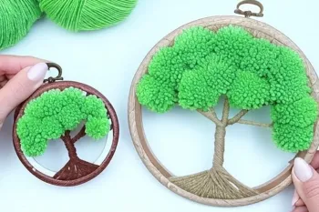 آموزش ساخت دکوری شیک و خاص بدون هزینه فقط با کاموا