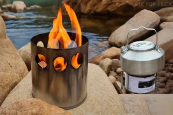 روش ساده و کاربردی ساخت اجاق گاز با قوطی رب گوجه