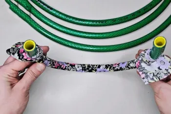 ایده فوق العاده ساخت نظم دهنده لوکس با شلنگ باغچه و خورده پارچه