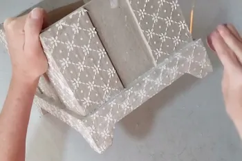 ایده با مقوا برای ساخت یک جعبه زیبا به سبک رترو