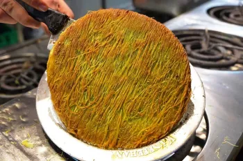 طرز تهیه کنافه ترکی / دستور پخت کنافه با کادایف خشک