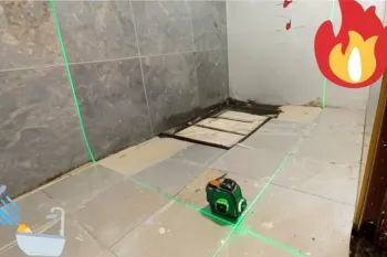 آموزش کاشی کاری کف حمام با شیب بندی اصولی / دیگه آب تو حموم جمع نمیشه