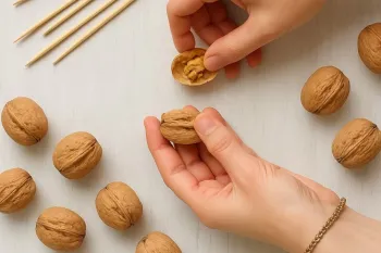 گردو در خانه دارید / پوست گرفتن و ساخت دکوراسیون