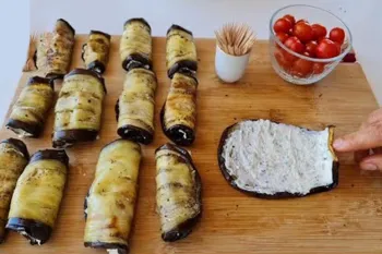طرز تهیه رولت بادمجان بدون نیاز به سرخ کردن