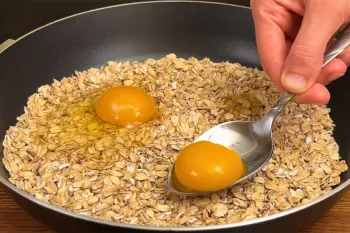 تخم مرغ + جو دوسر / طرز تهیه صبحانه رژیمی و خوشمزه با تخم مرغ