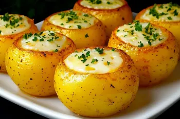 سیب زمینی در خانه دارید؟ طرز تهیه سیب زمینی شکم پر با پنیر