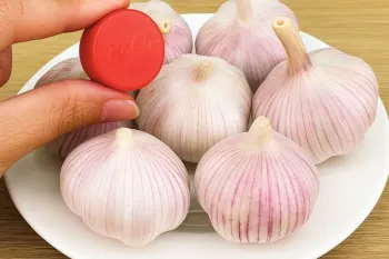 آسانترین روش پوست کندن سیر با درب بطری در چند ثانیه