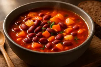 سوپ لوبیا قرمز: دستور پخت ساده و سالم برای سلامت معده