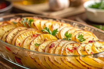 طرز تهیه سیب زمینی هزار لایه با سبزیجات / روشی مدرن و خوشمزه