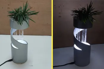 آبنمای گلدونی LED بساز تا بالکن و حیاطت شیک و خاص دیده بشه