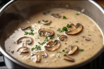 طرز تهیه سوپ قارچ خامه ای غلیظ / راز غلیظ شدن سوپ