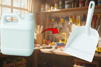 ایده خلاقانه بازیافت دبه پلاستیکی برای ساخت خاک انداز