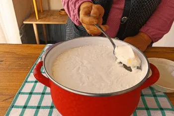 طرز تهیه ماست سفت خامه ای بدون مواد افزودنی