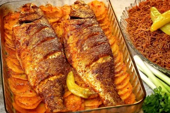 دیگه ماهی سرخ نکنید / طرز تهیه خوراک ماهی و سیب زمینی با چاشنی و مواد