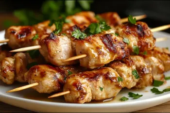 طرز تهیه جوجه کباب رستورانی با سیخ چوبی بدون نیاز به زغال و منقل
