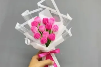 آموزش ۳ سوته دسته گل مصنوعی که از هر چی گل طبیعیه قشنگ تره و تا ابد میمونه