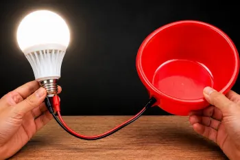 بدون نیاز به برق ! فقط یک لامپ LED و یک گلدان پلاستیکی و لذت ببرید
