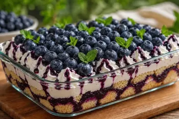 تیرامیسو بلوبری ۵ دقیقه ای بدون فر و همزن