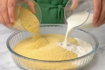 با سمولینا و شیر؟ در ۵ دقیقه. هر روز درستش می کنی. بدون تخم مرغ یا کره.